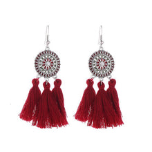 Load image into Gallery viewer, New Tassel Earrings For Women Fringe Earing Fashion Jewelry Holiday Female Autumn Style Ethnic Hanging Dangle Drop Earrings Gift