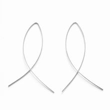 Load image into Gallery viewer, Fish Shaped Dangle Earrings Minimalist Handmade Copper Wire Earring for Women pendientes de gota Largas Female Geometric Earing
