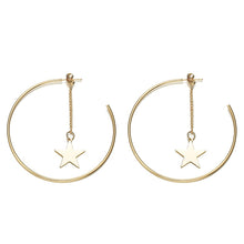 Load image into Gallery viewer, Fashion Statement Earrings 2019 Metal Star Moon Geometric Earrings For Women Hanging Dangle Earrings Drop Earing Modern Jewelry
