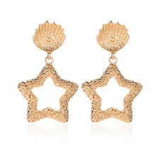 Load image into Gallery viewer, Fashion Statement Earrings 2019 Metal Star Moon Geometric Earrings For Women Hanging Dangle Earrings Drop Earing Modern Jewelry
